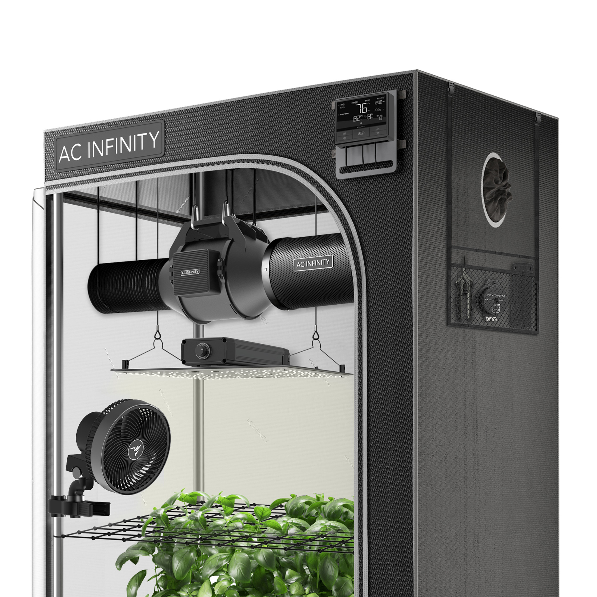 AC Infinity Advance Grow Zelt-System 60x60x180cm 100W 1-Pflanzen-Set 